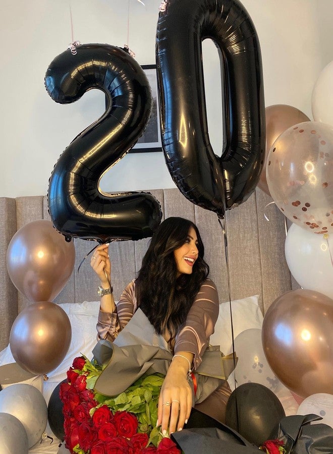 IWERP 10 Balloon Number, Black Number 10th Birthday Balloons 40 Inch, 10 Years Old Black Birthday Decorations for Boys Girls, 10th Anniversary Decorations - Image 2